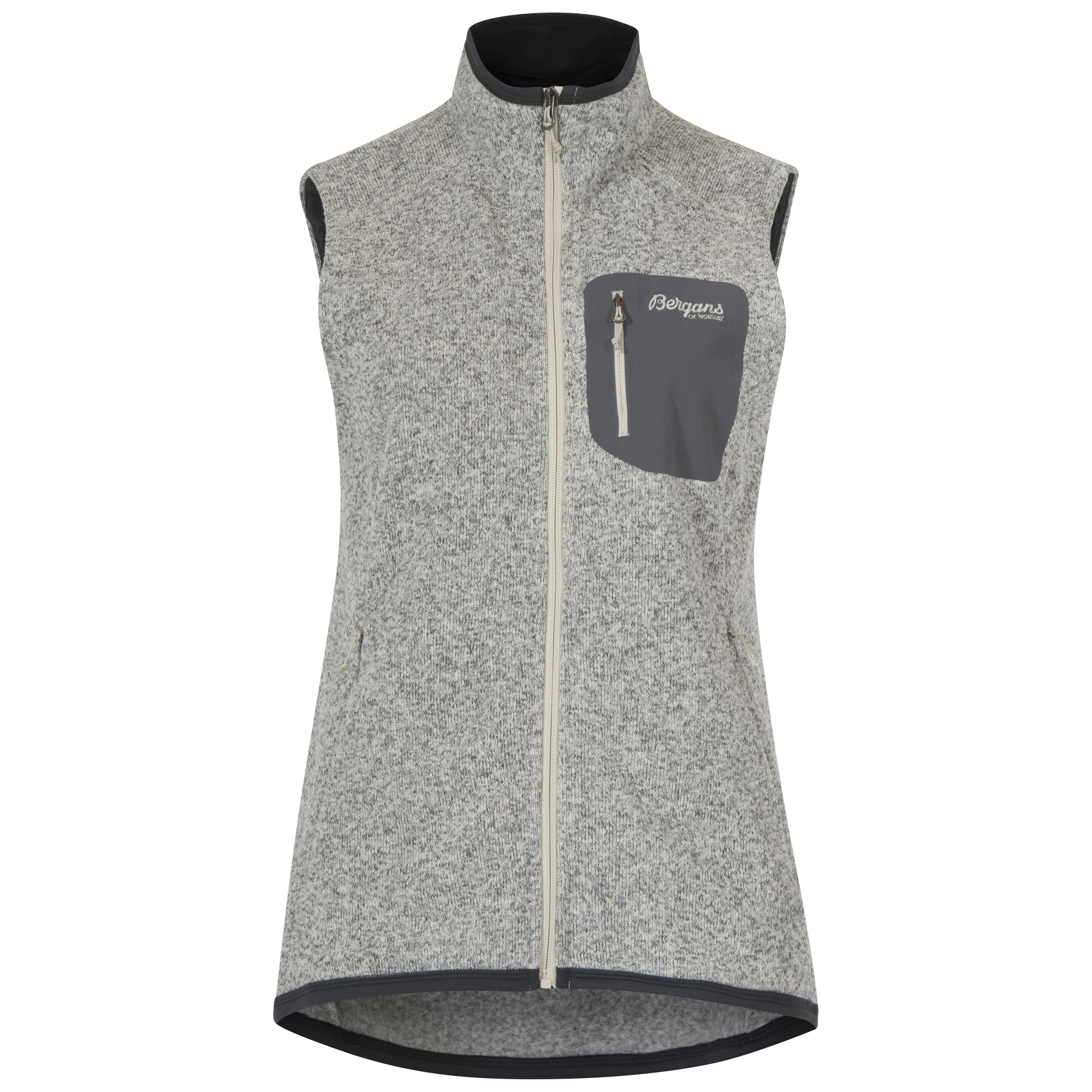 Kamphaug Knitted Vest Dame Chalk Sand