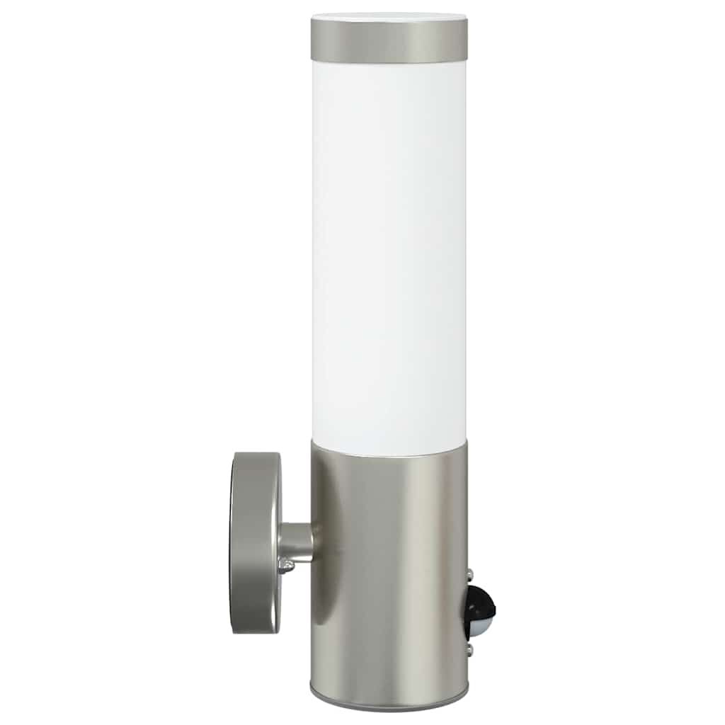 vidaXL Buitenwandlamp Zilver 12 x 7,5 x 29 cm Roestvrij staal