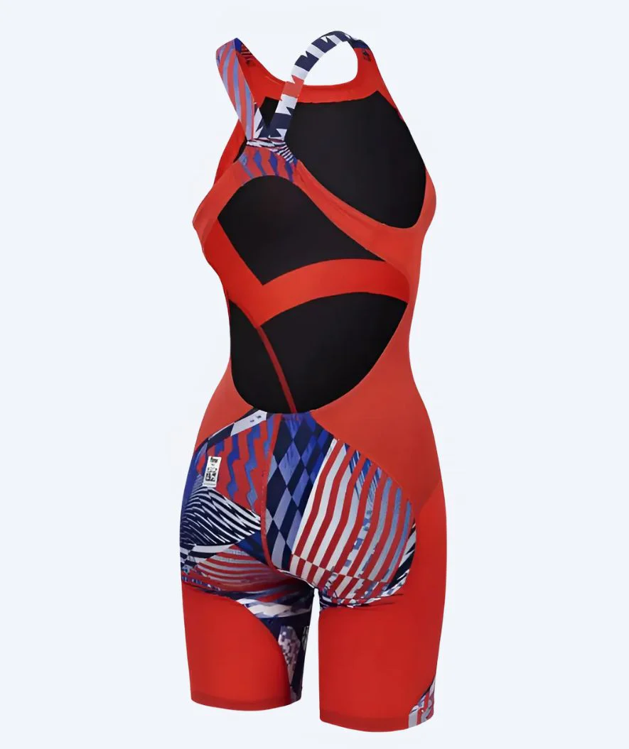 Speedo konkurrence badedragt til piger - LZR Ignite - Rød/blå
