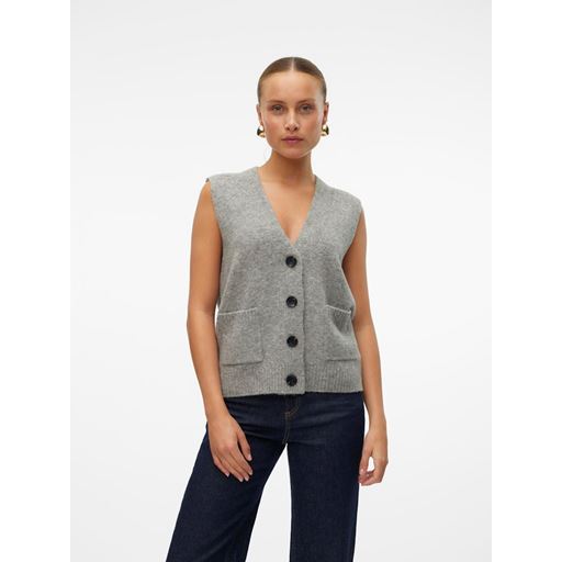 Vero Moda Clio Vest, Medium Grey Melange, M