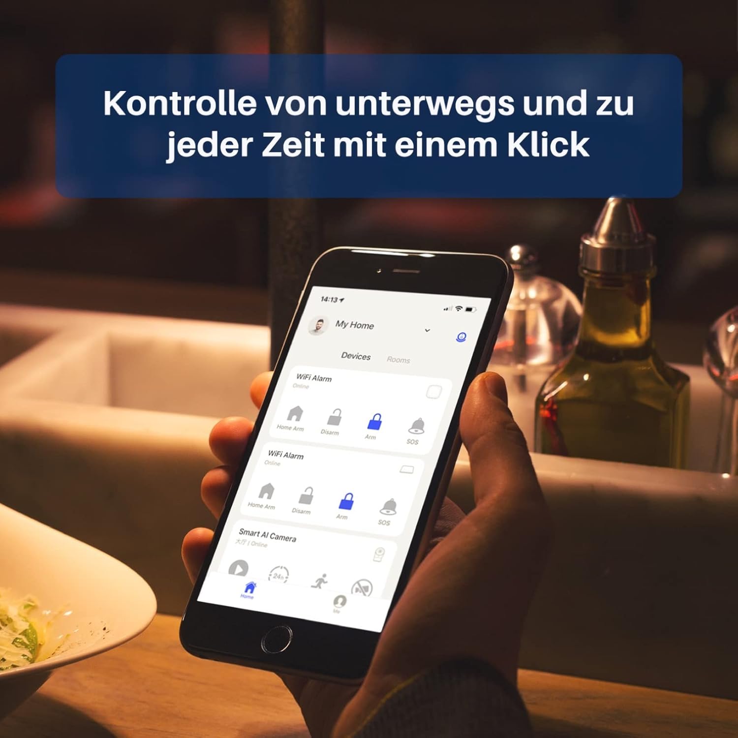 Chuango LTE-400 - WiFi + 4G Alarm System, kabelloses Haussicherheitssystem mit Basisstation, 93 db, 2 Tür-/ Fenstersensoren, haustiersicherem Bewegungsmelder und 2 handlichen Fernbedienungen
