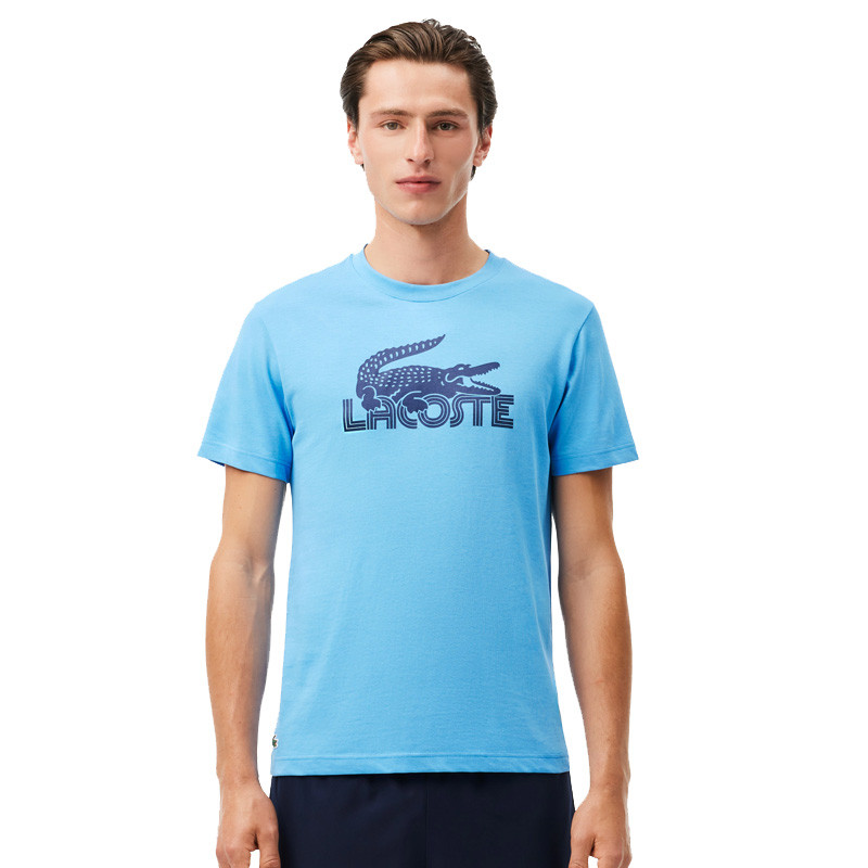 Tee-shirt Lacoste coton bleu Crocodile Ultra Dry