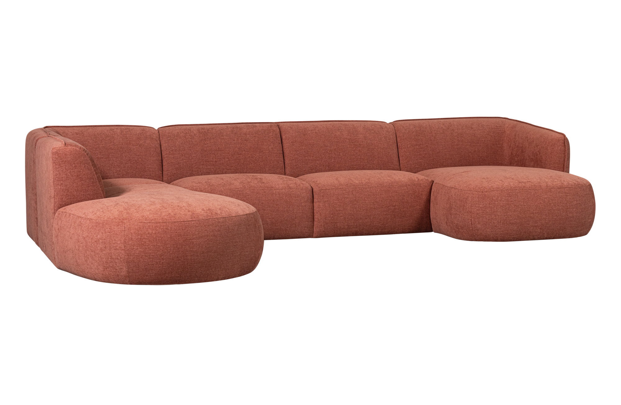 WOOOD Exclusive u-vorm bank Polly links Polly bank u-vorm links - Roze