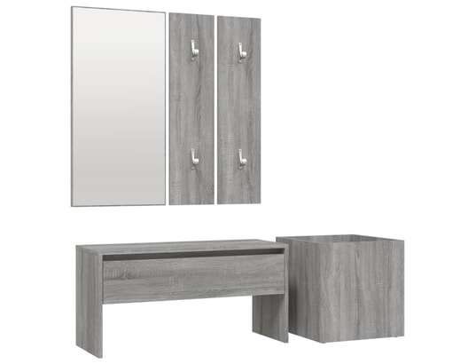 VIDAXL - Ensemble de meubles de couloir sonoma gris bois d'ingénierie