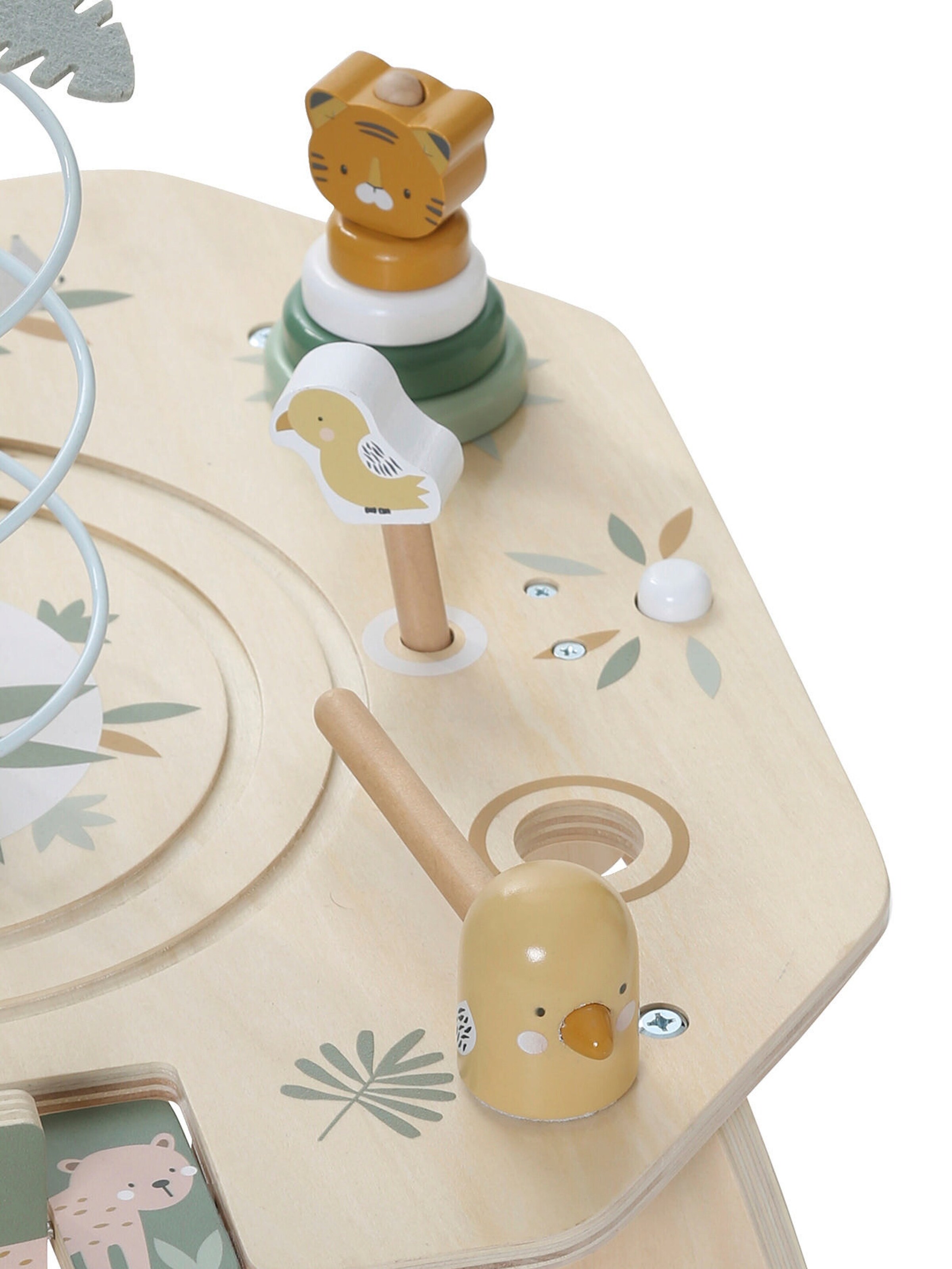 Vertbaudet Kinder Activity-Tisch PANDAFREUNDE, Holz FSC® mehrfarbig
