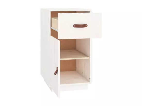 Armoire de bureau Blanc 40x50x75 cm Bois massif de pin