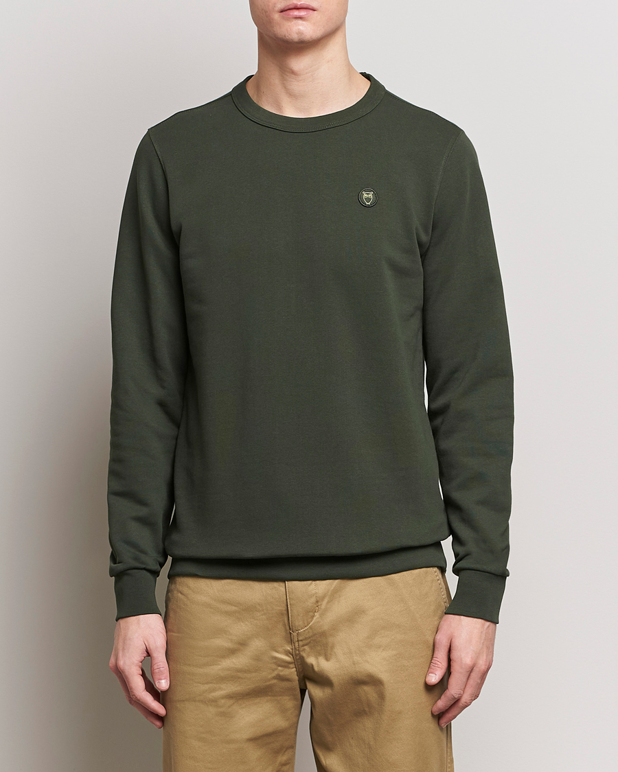 KnowledgeCotton Apparel Erik Badge Sweatshirt Forest Night