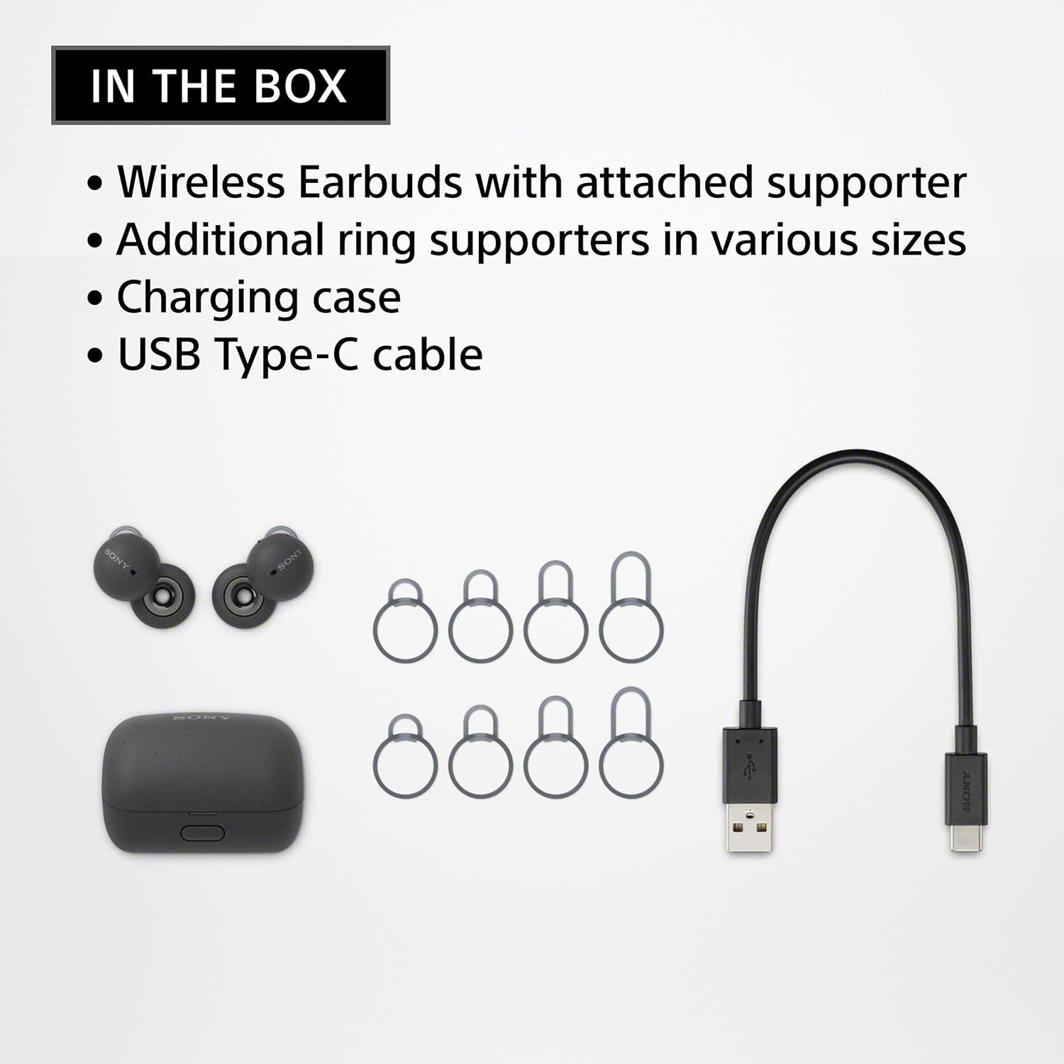 LinkBuds WFL900 TWS In-Ear Kopfhörer IPX4 Headset   Lade Case (WFL900H.CE7) - Grau
