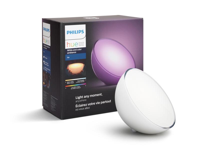 Philips Hue White & Color Ambiance Go Tischleuchte Weiss Mittels Smartphone steuerbare, portable Lichtquelle (12 W)