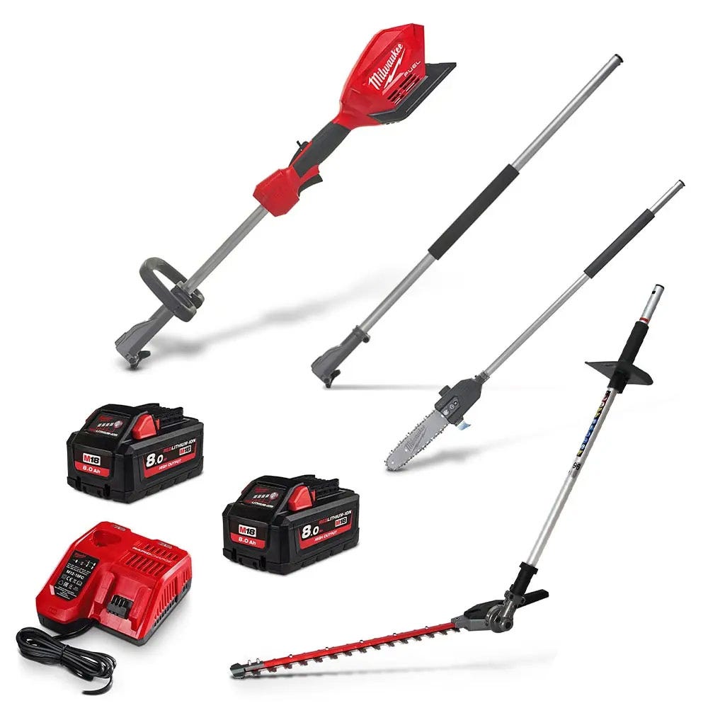 Kit de multiferramenta MILWAUKEE FUEL™ 18V com 2 baterias de 8,0Ah M18FOPHPP3A-802