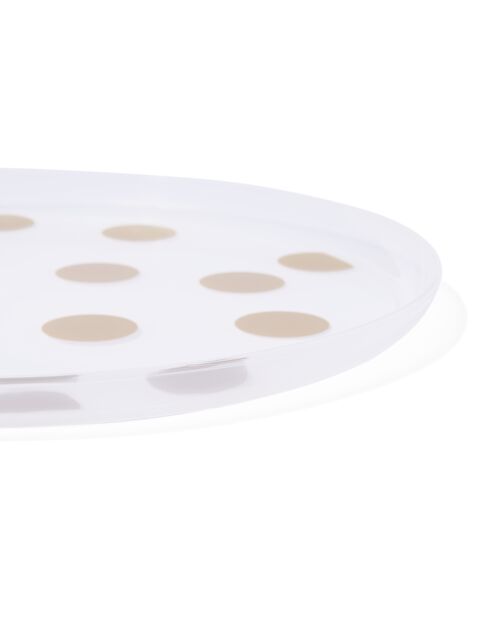 assiettes réutilisables à pois dorés lot de 4