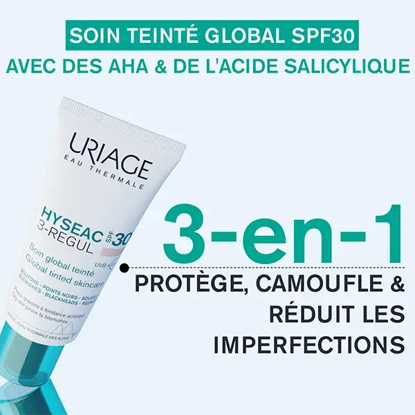 Uriage Hyséac 3-Régul Soin Global Teinté Spf30 40ml