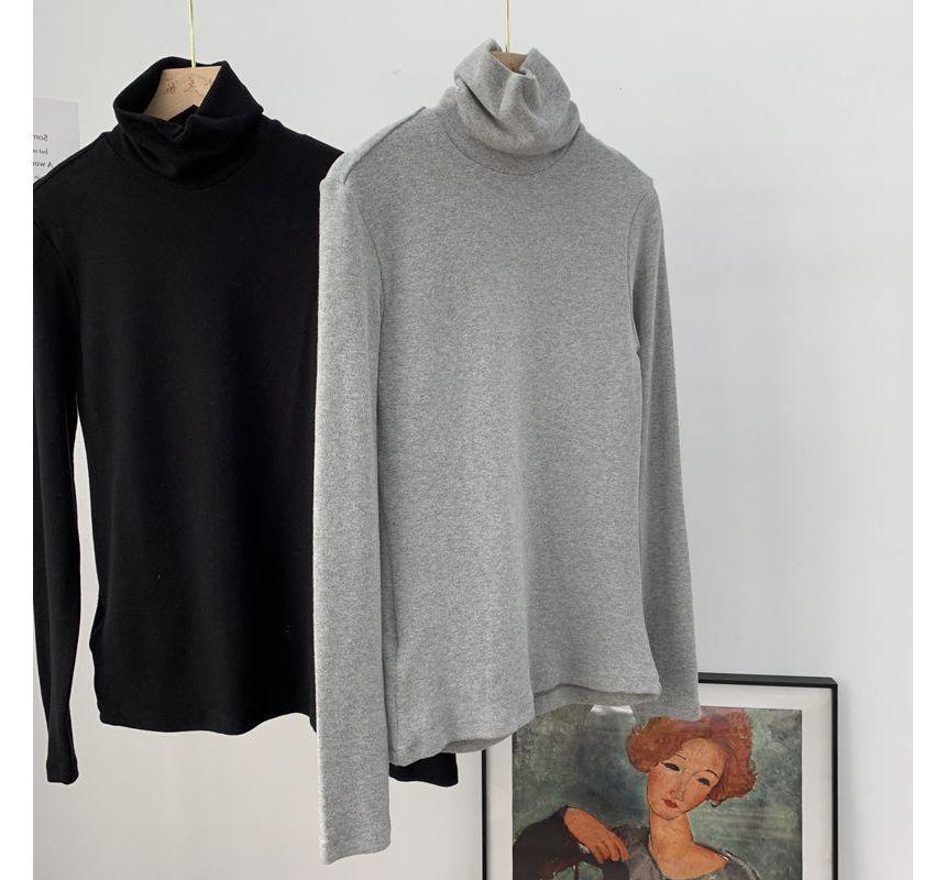 Cafamo - T-shirt met lange mouwen en coltrui
