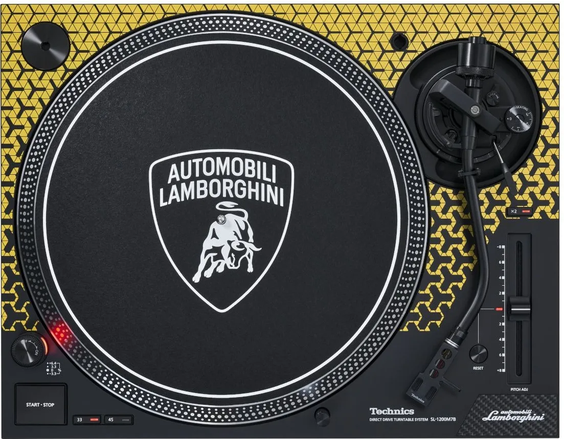 Technics SL-1200M7B Jaune Spéciale Edition Lamborghini Platines vinyle hi-fi