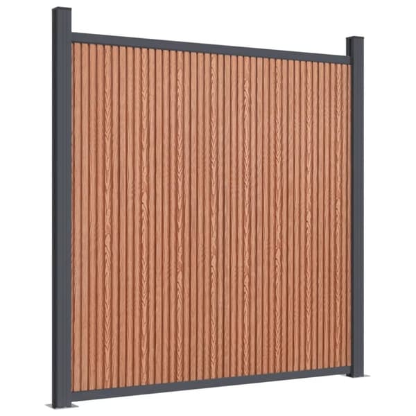 vidaXL Gjerdepanel brun 699x186 cm WPC