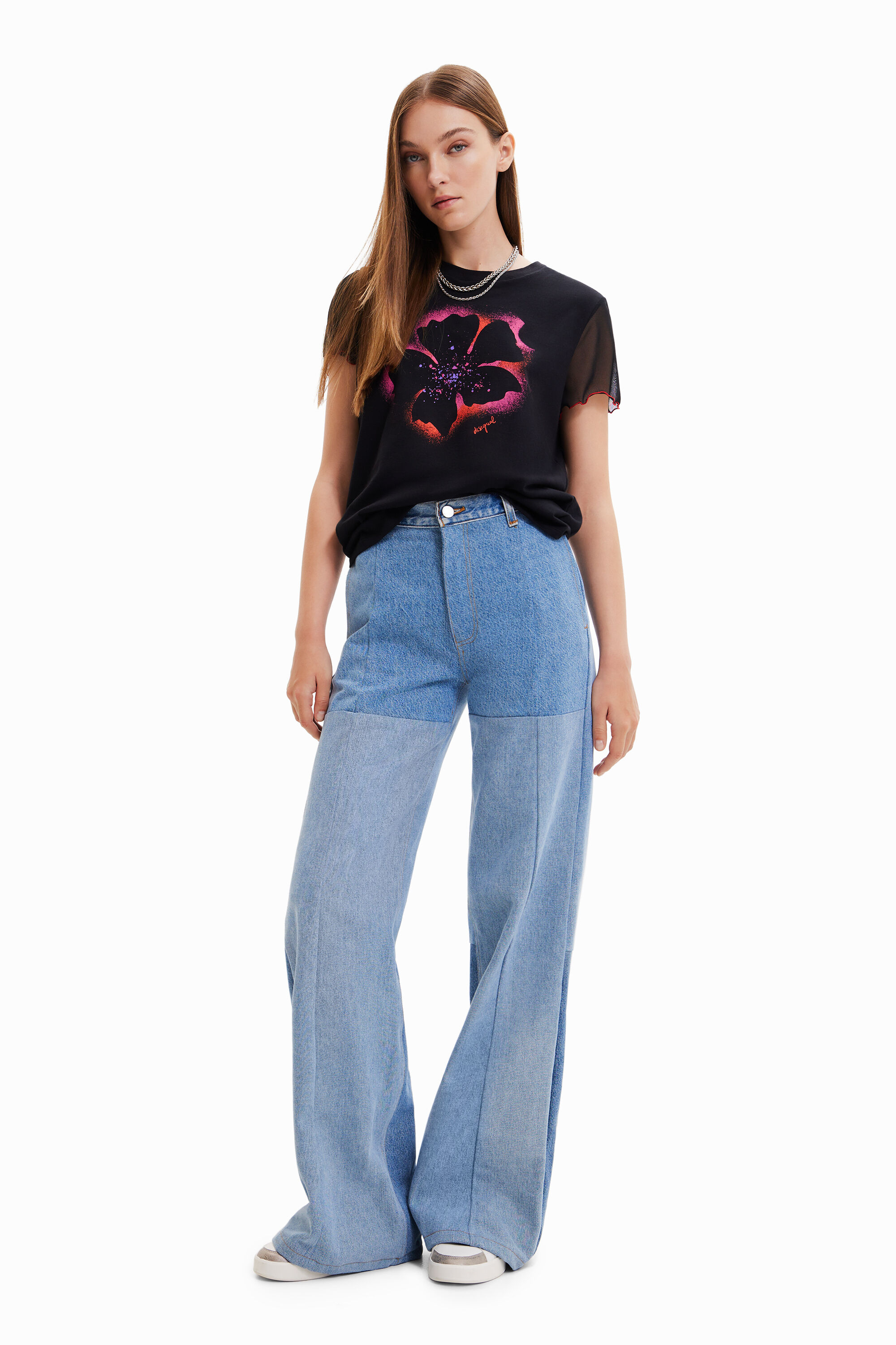 T-shirt arty manches tulle