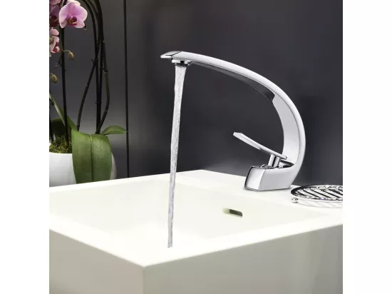 AuraLum Max Robinets de lavabo de salle bains Chromé Robinet mitigeur de salle de bains Robinet de lavabo en laiton Mitigeur de lavabo ,EU Modèle