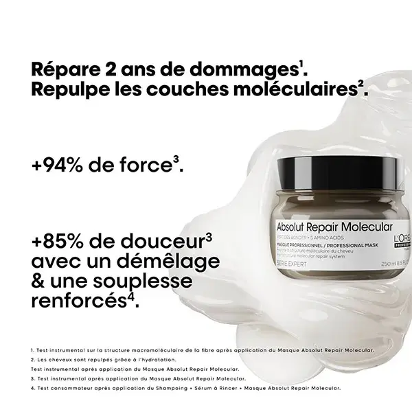 L'Oréal Professionnel Serie Expert Absolut Repair Molecular Máscara Concentrada Profissional 250ml