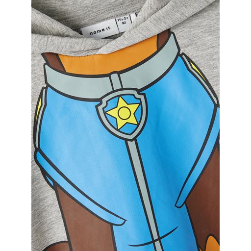 Name It Pawpatrol Hættetrøje, Grey Melange, 86 cm