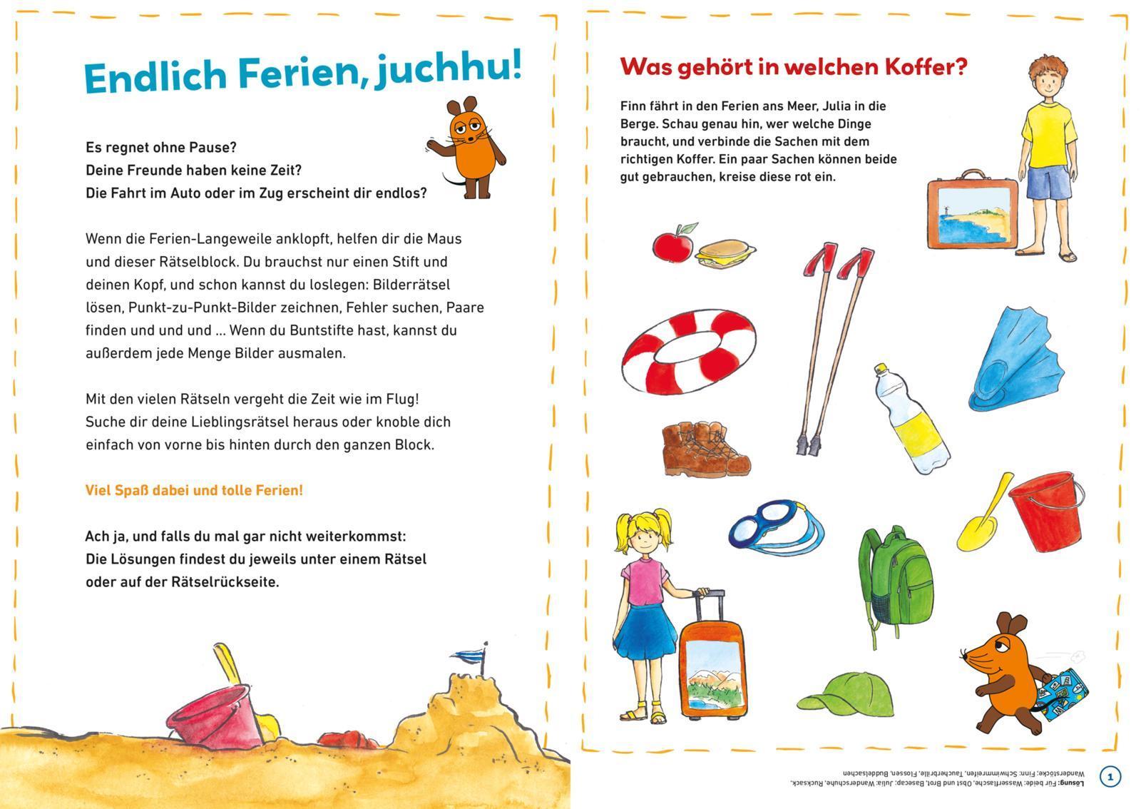 Mein Ferien-Rätselblock mit der Maus / Frag doch mal ... die Maus! Bd.1