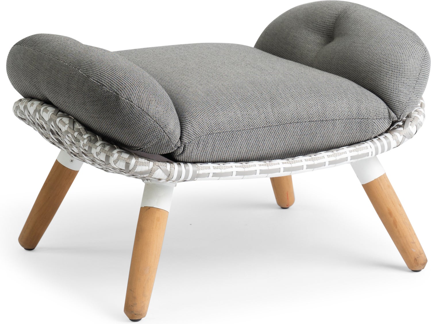 Tierra Outdoor voetenbank King grijs/wit 73 x 50 x 47 cm