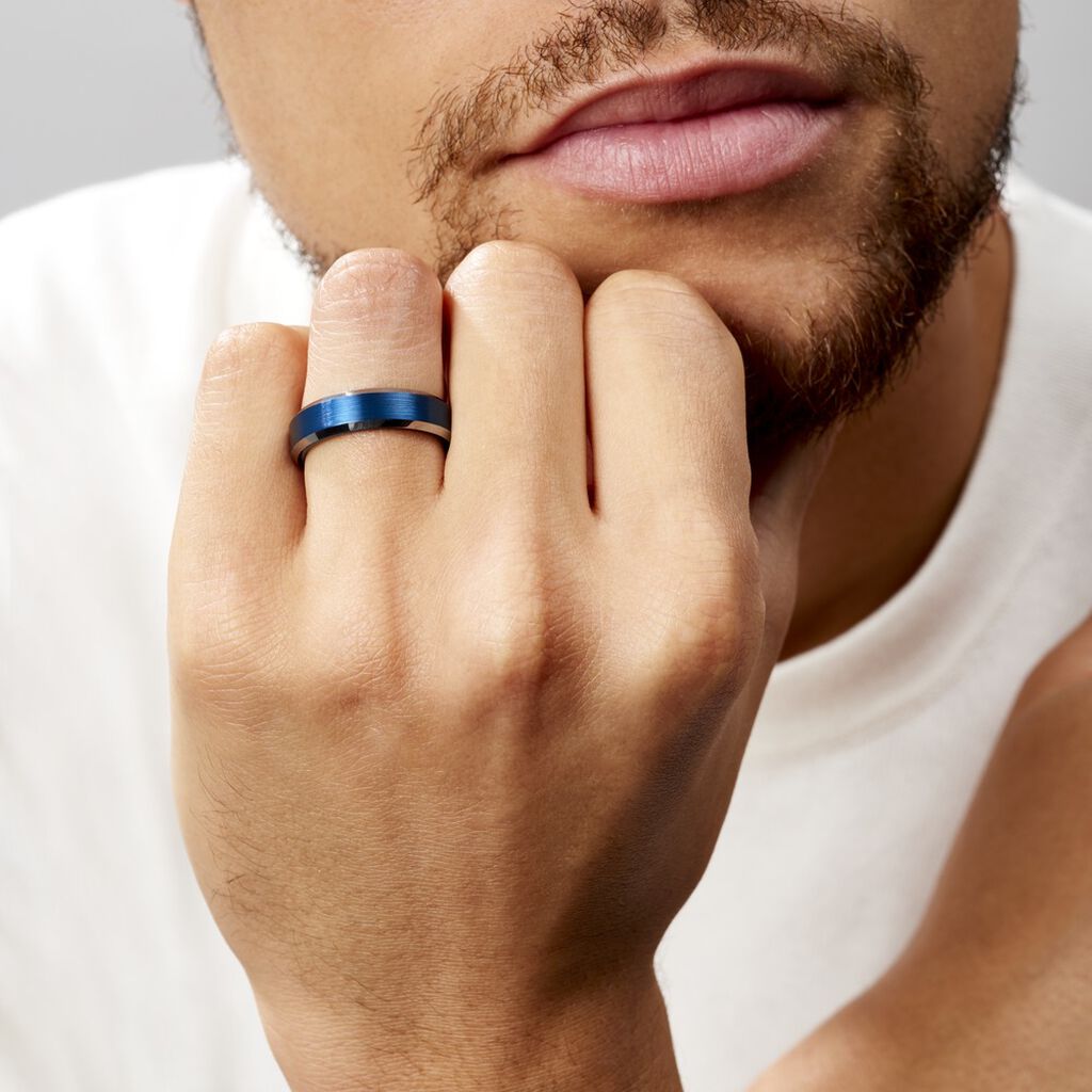 Bague Acier Bleu Jaydon