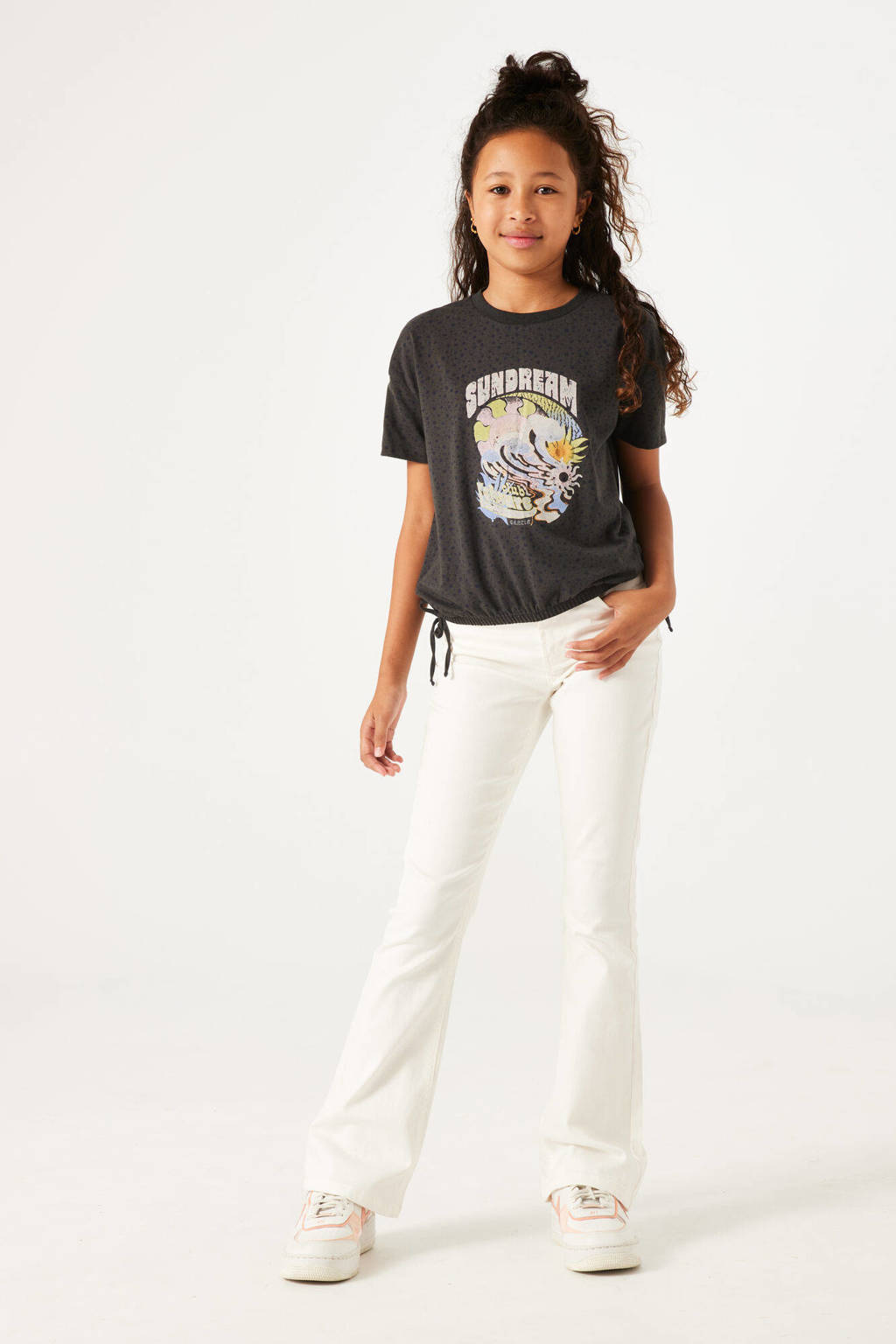 Garcia T-shirt van polyester grijs