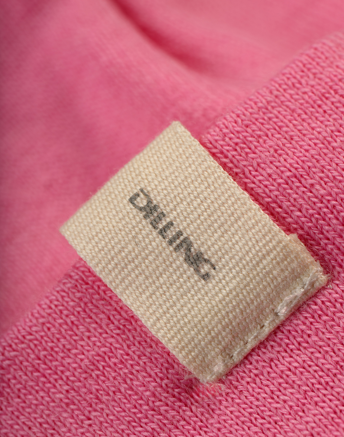 Muts van wollen terry in Pink