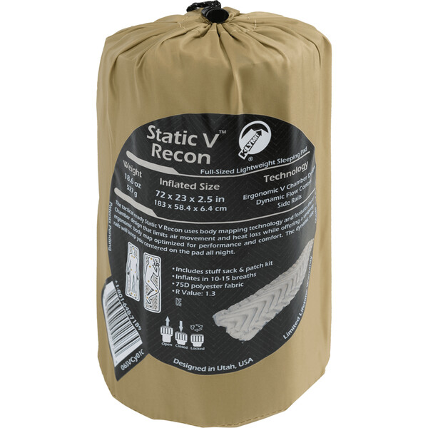 klymit - Matelas Insulated Static V - autogonflant à isolation renforcée Marron