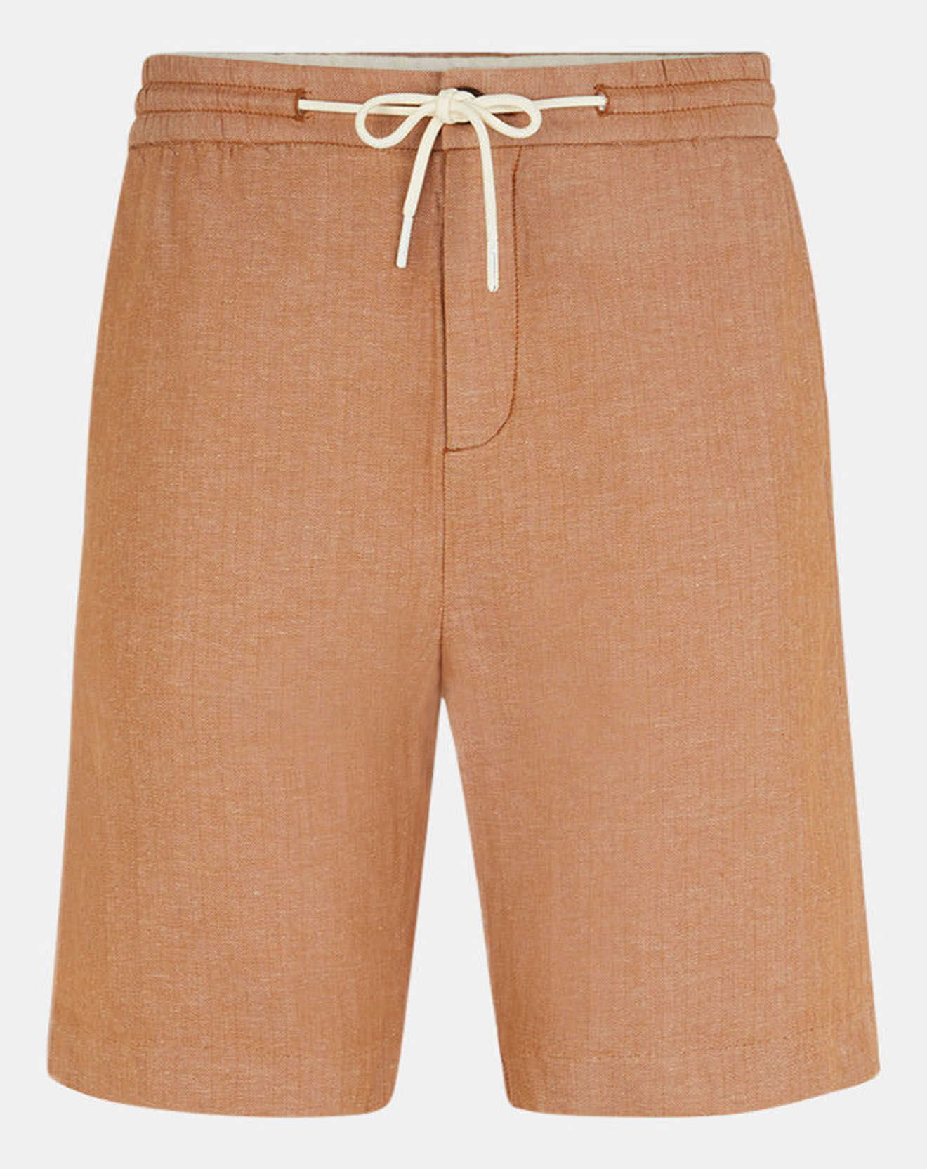 Scotch & Soda Bermuda en Coton bio & Lin Regular Fit marron clair