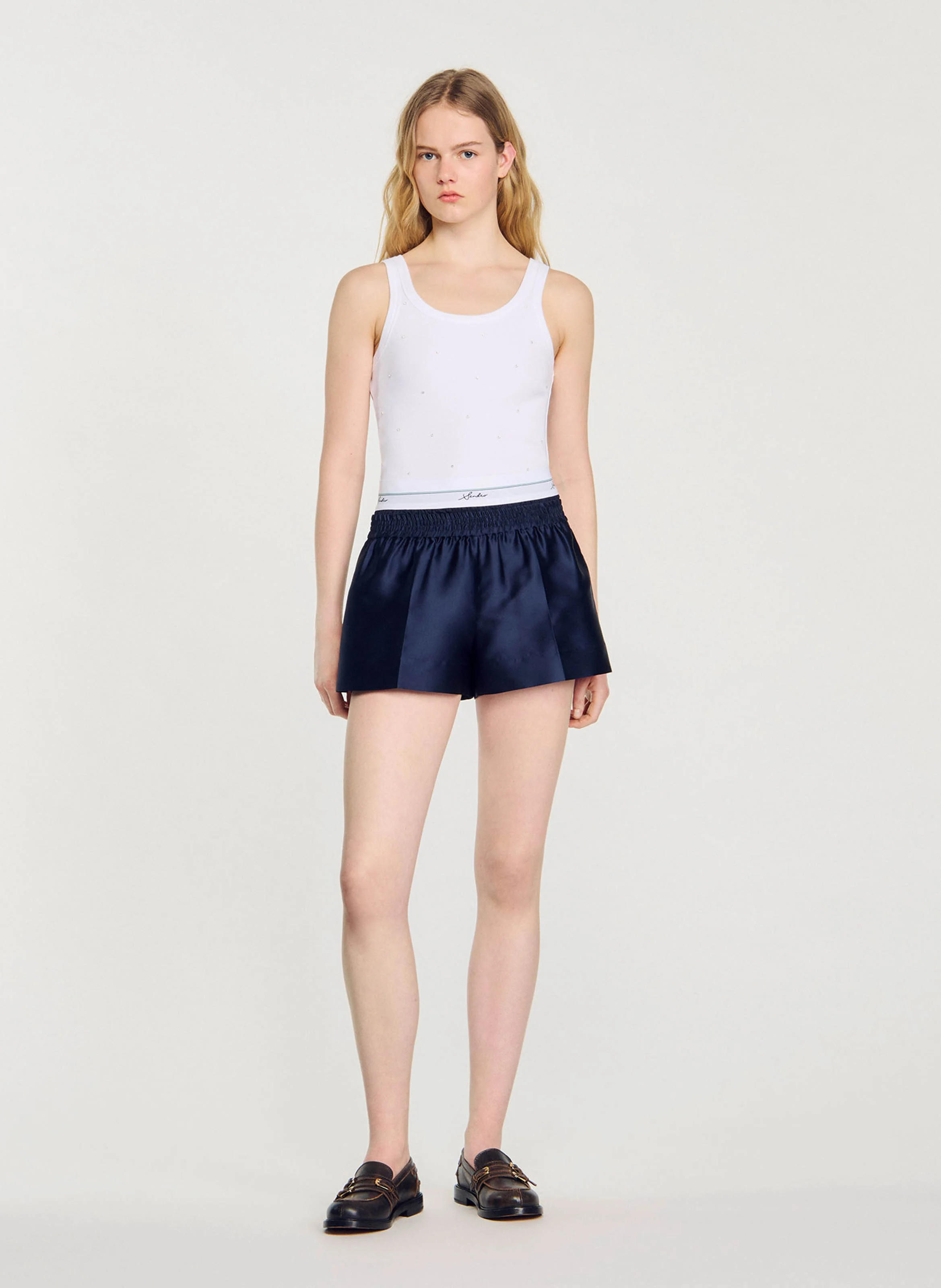 Short satiné | Bleu
