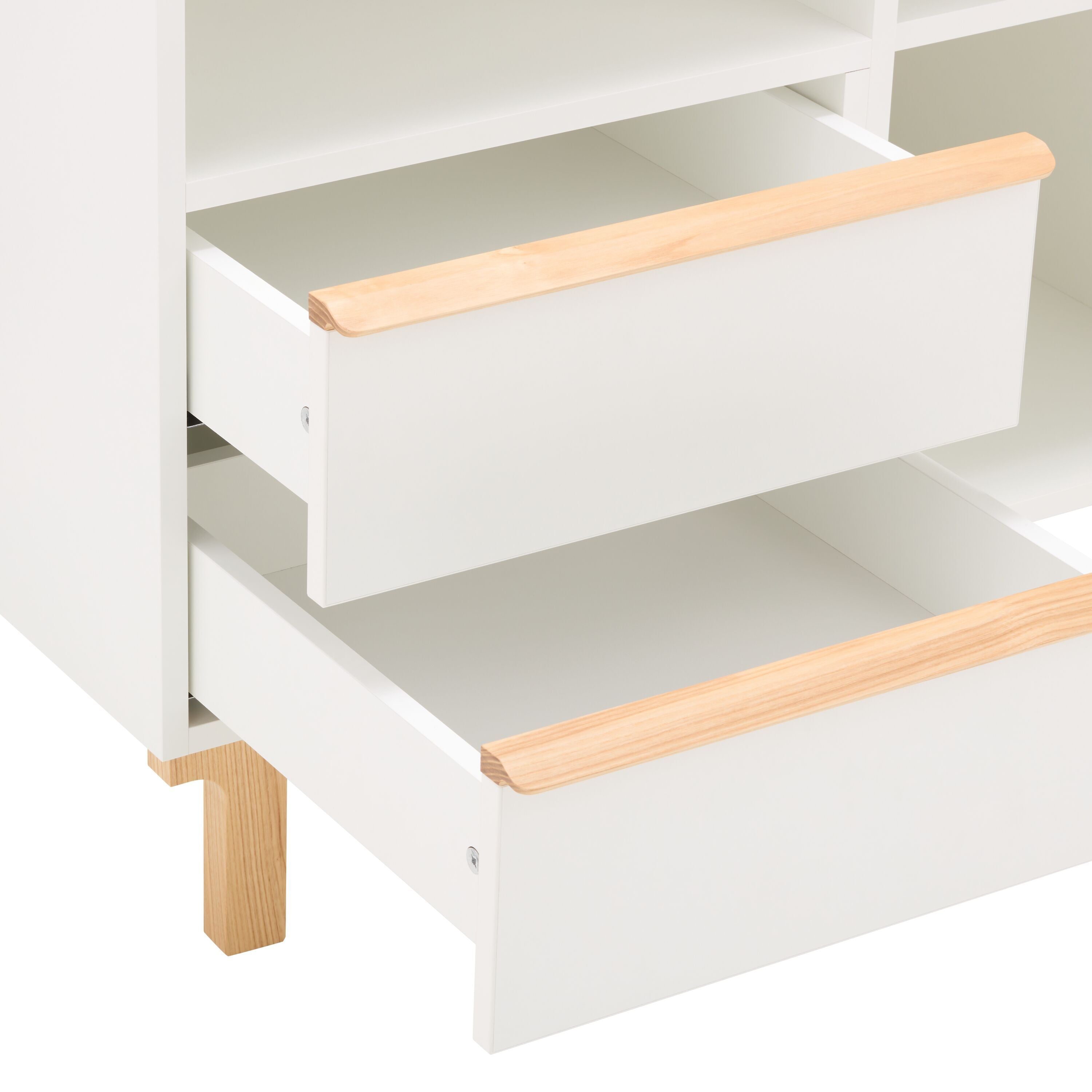 NIDO Wickelkommode - Weiss lackiert / B: 90.0 cm x T: 75.0 cm x H: 97.5 cm