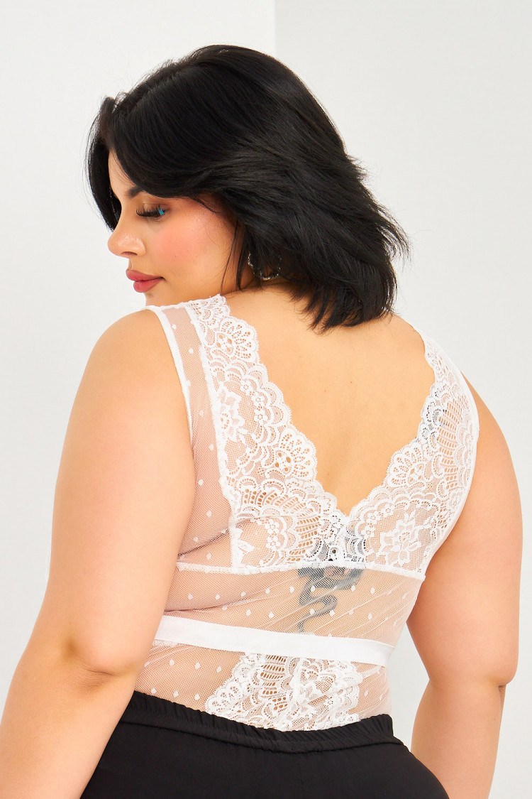 Body blanc en dentelle