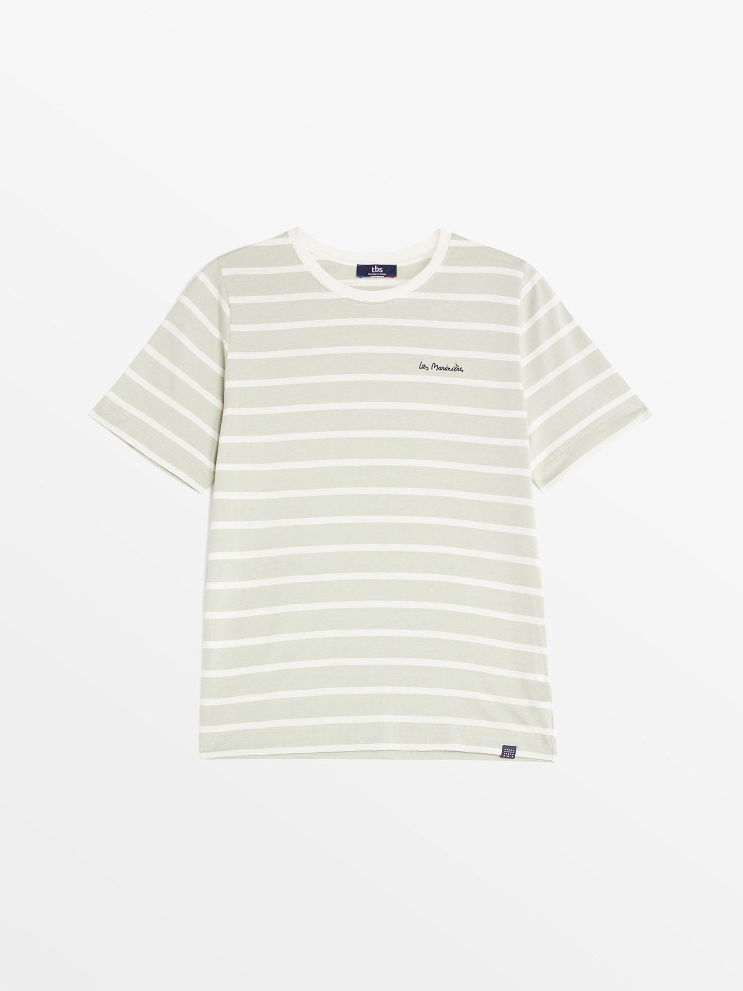 Tee Shirt Marinière Femme Fabriquée En France Vert