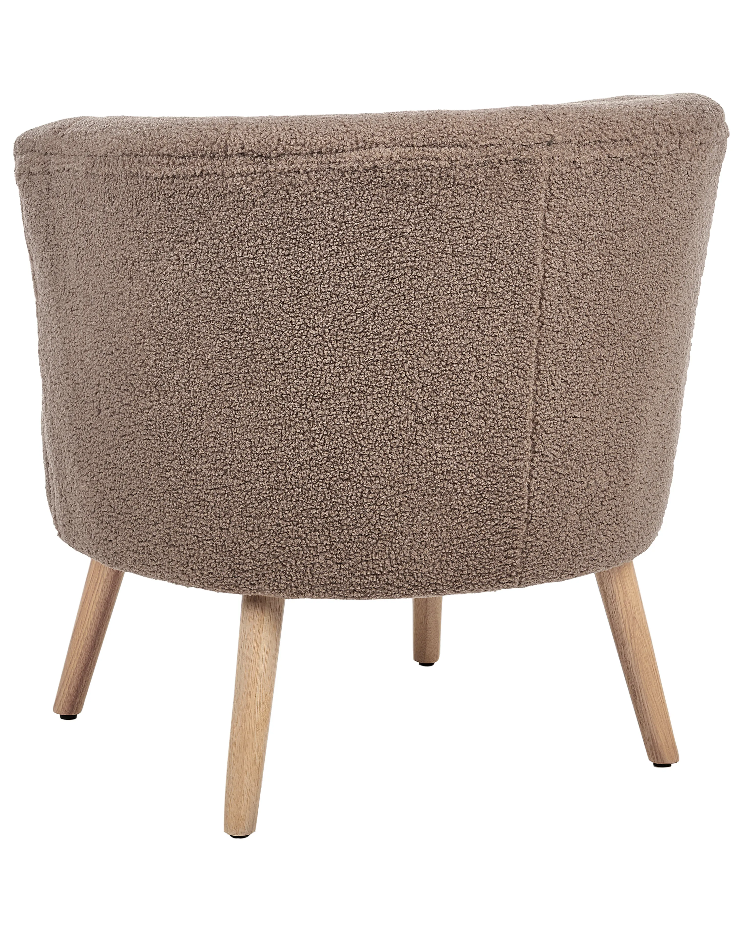 Fauteuil ODENZEN Bouclé Bruin