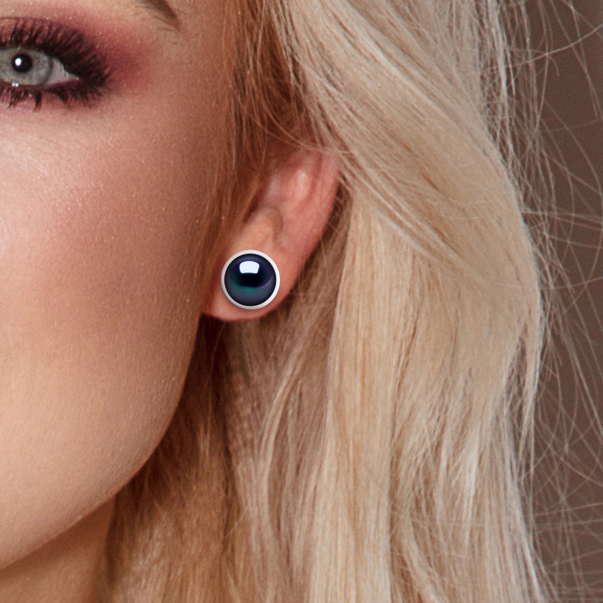 STELLA - Boucles d'Oreilles Perles d'Eau Douce 10-11 mm Blanches Or Blanc
