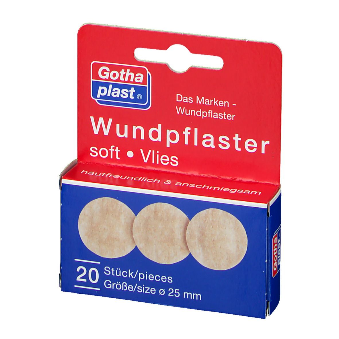 Gothaplast® Wundpflaster soft Vlies (hypoallergen) 2,5 cm Durchmesser