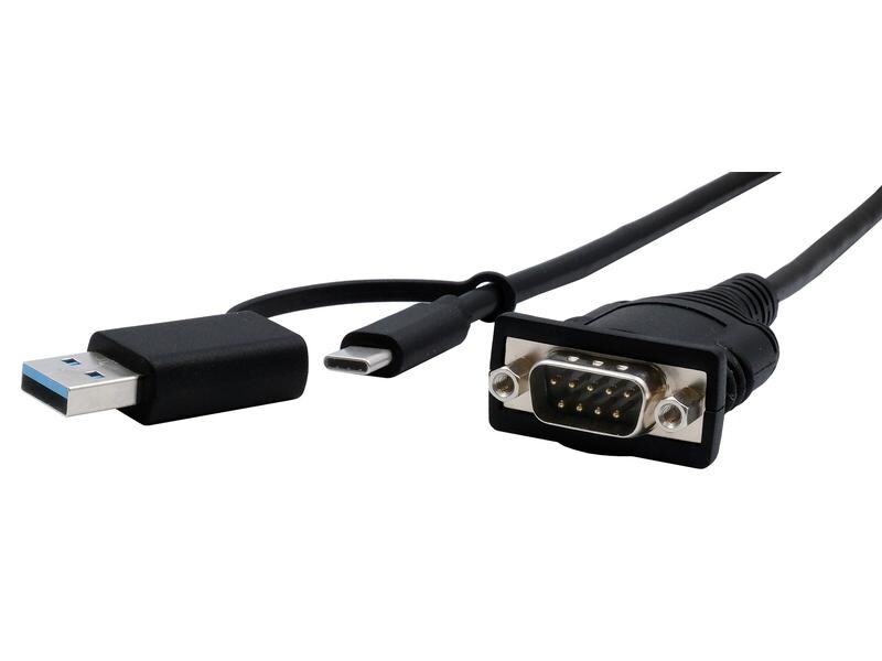 Exsys Schnittstellenkonverter EX-23001 2-Port USB-zu-Serial-Adapterkabel (9 Pin RS-232, 0.5 m)