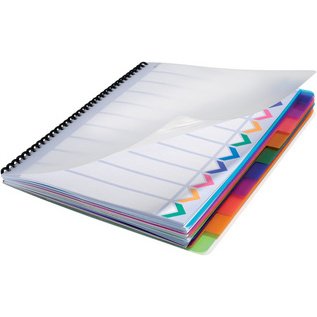 Intercalaires en plastique PolyDividers, A4, 5 touches,