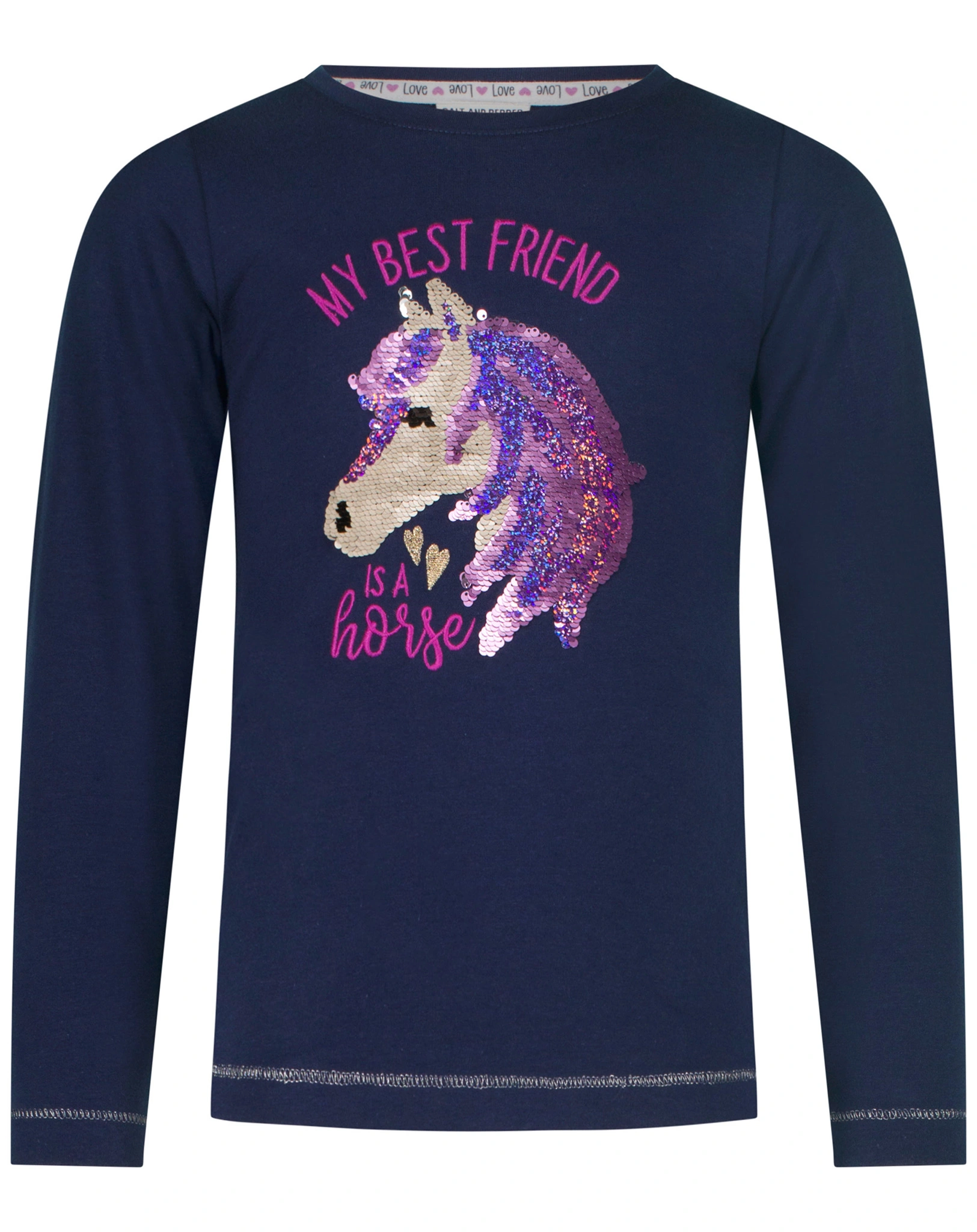Langarmshirt GOOD TIMES - MY BEST FRIEND in true navy