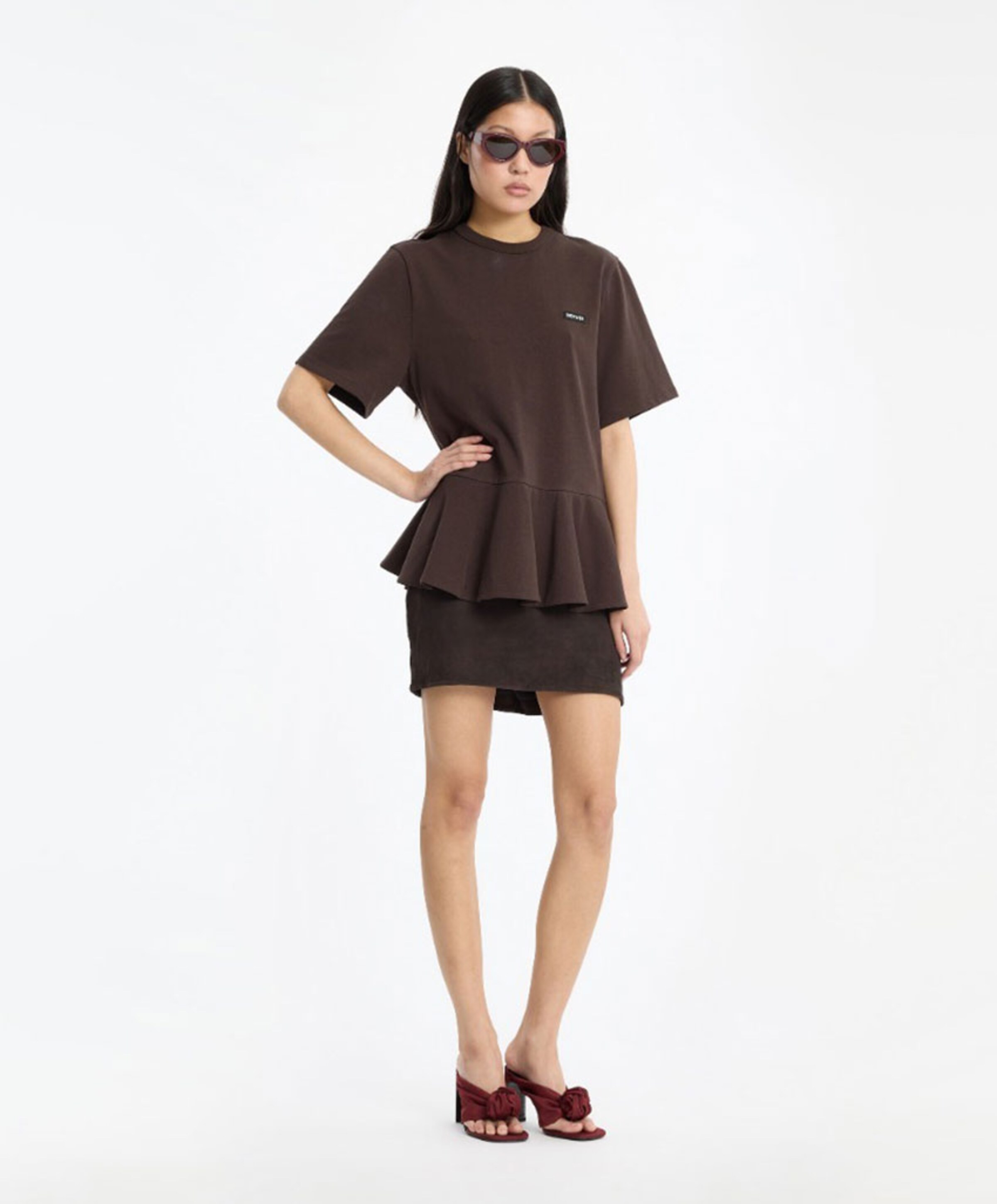 ROTATE Dames T-shirt bruin