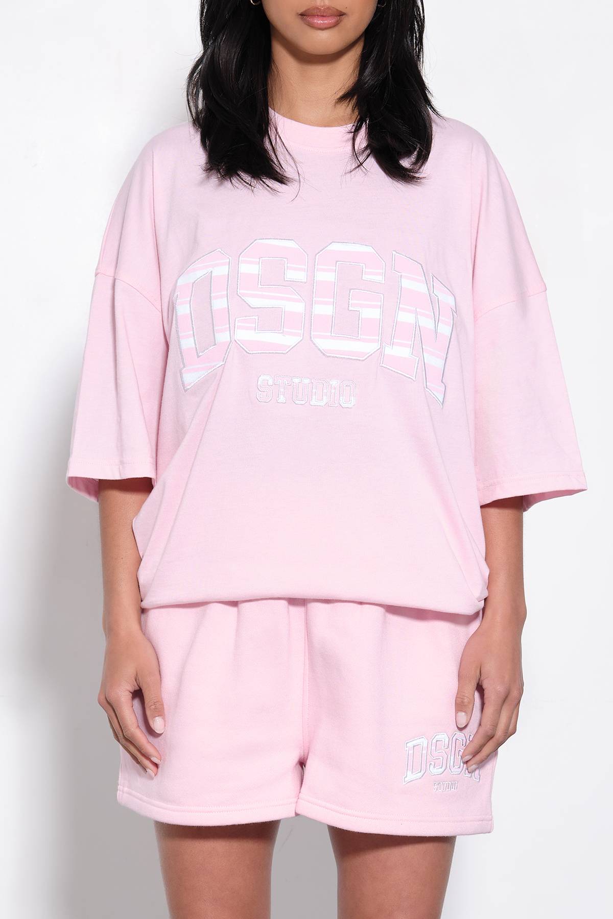 T-shirt Oversize À Appliqué Rayé Dsgn Studio
