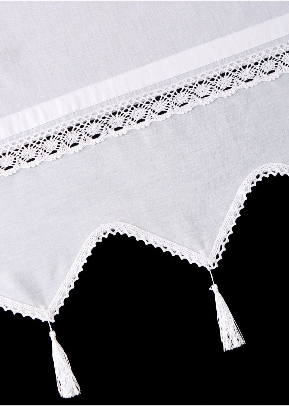 Store bateau avec bordure au crochet
