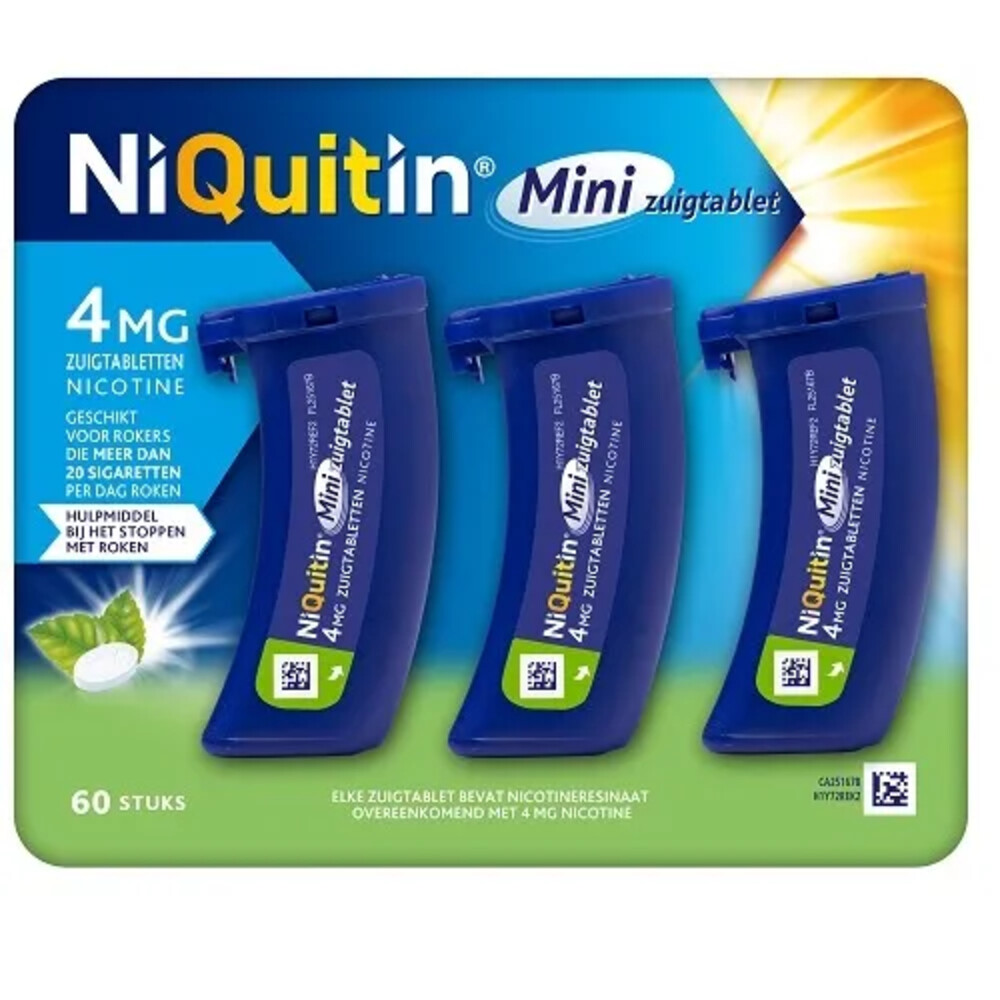 Niquitin Mini 4 mg Zuigtablet 60 stuks