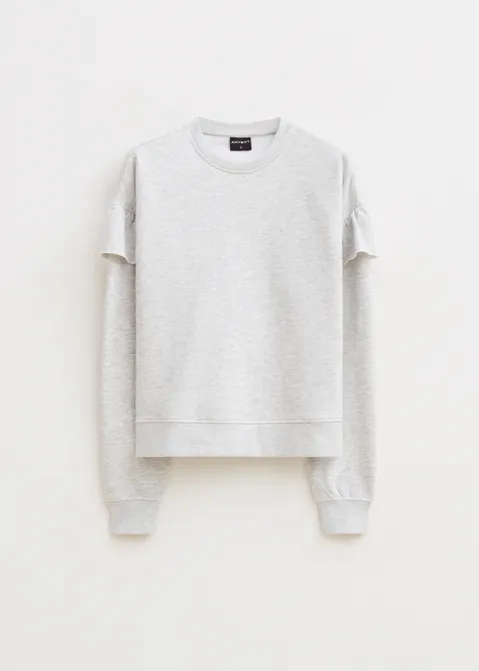 Sweater met ruches grijs (GRS.LME)