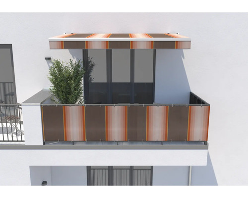 SOLUNA balkonbekleding H:75 cm stof design S3013 (per meter verkocht)
