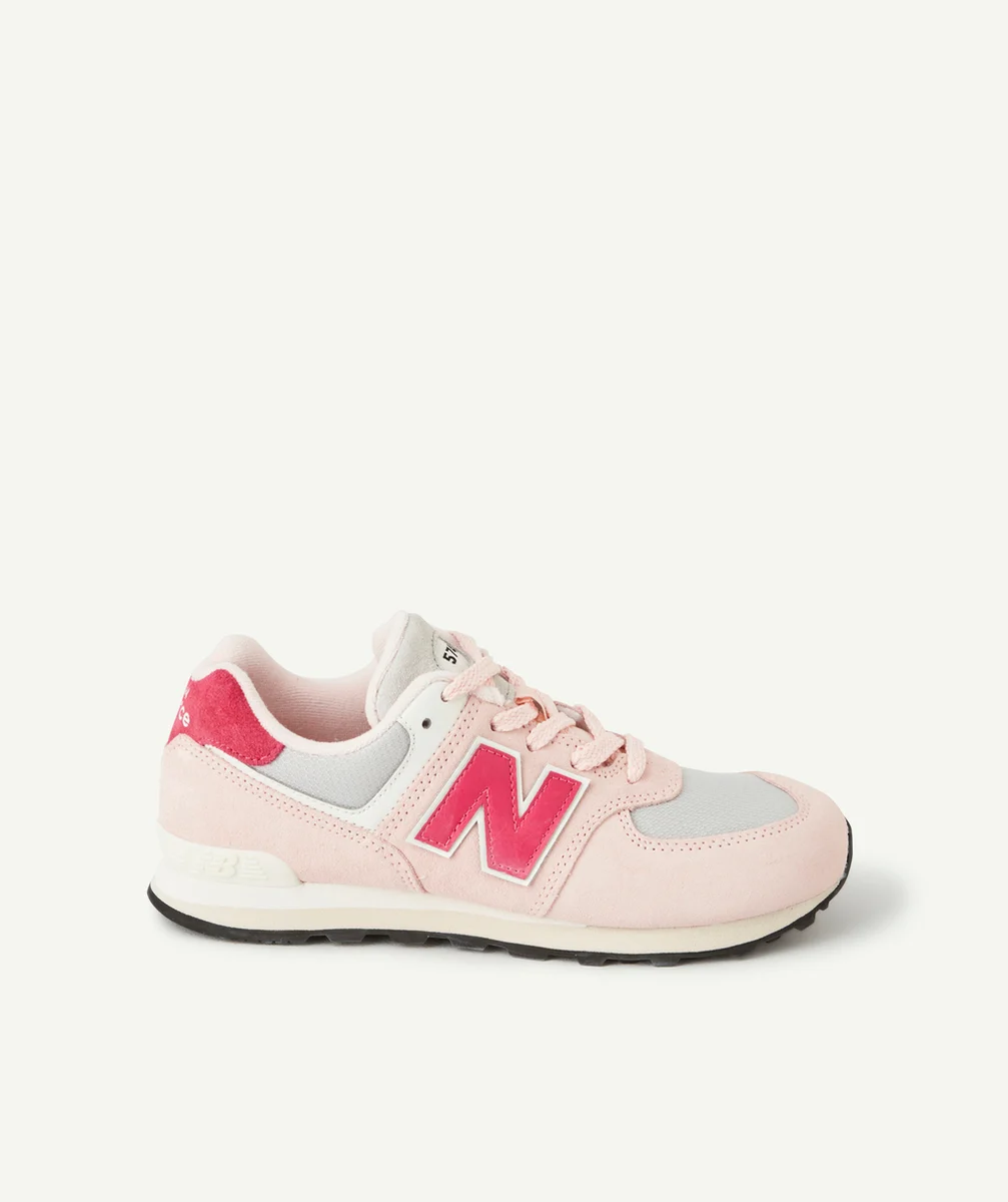 NEW BALANCEBASKETS À LACETS 574 FILLE ROSE