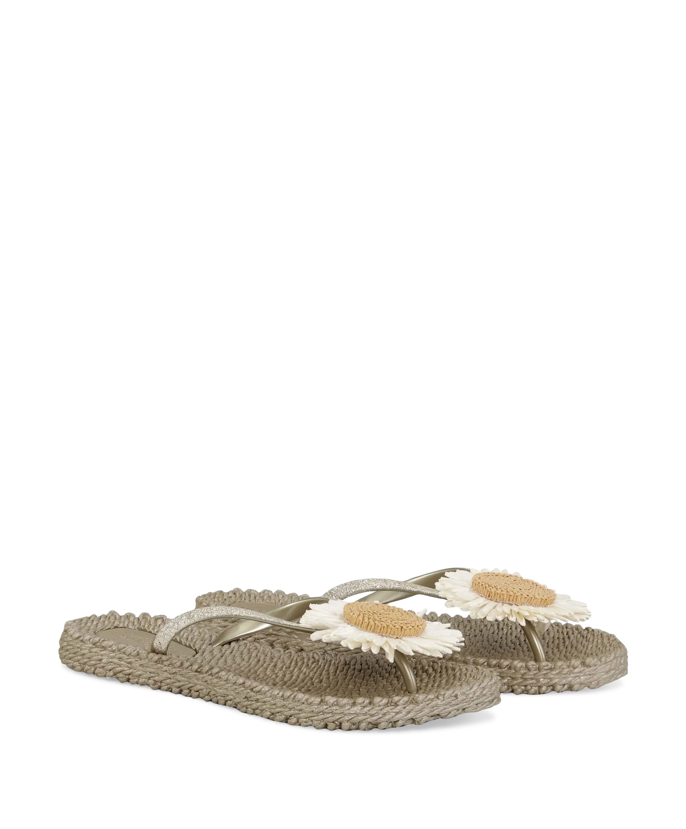Ilse Jacobsen Hornbaek Flip Flop With Flower dames slippers goud