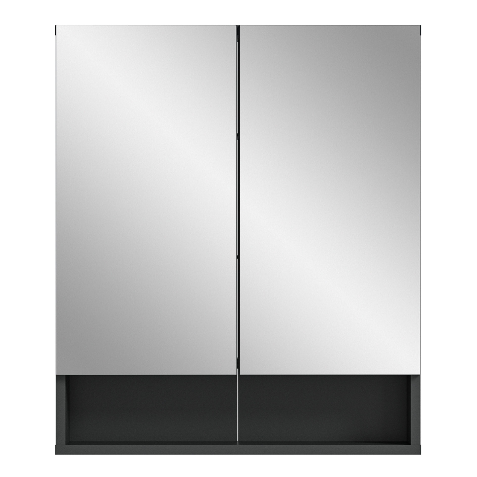Spiegelschrank LAGO - grau - 60 cm breit
