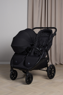 Beemoo BFF60 2 Søskenvogn, Night Black